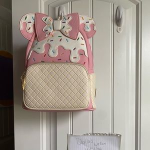 Pink a la mode Strawberry Sundae Minnie loungefly